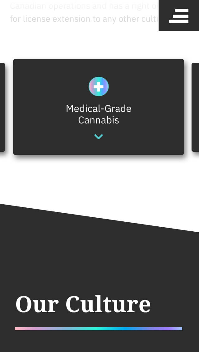 CannabCo website responsive homepage image