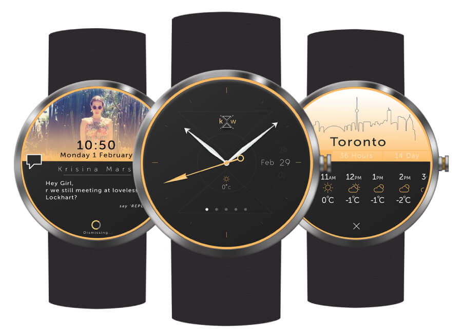 clokwise smartwatch interface