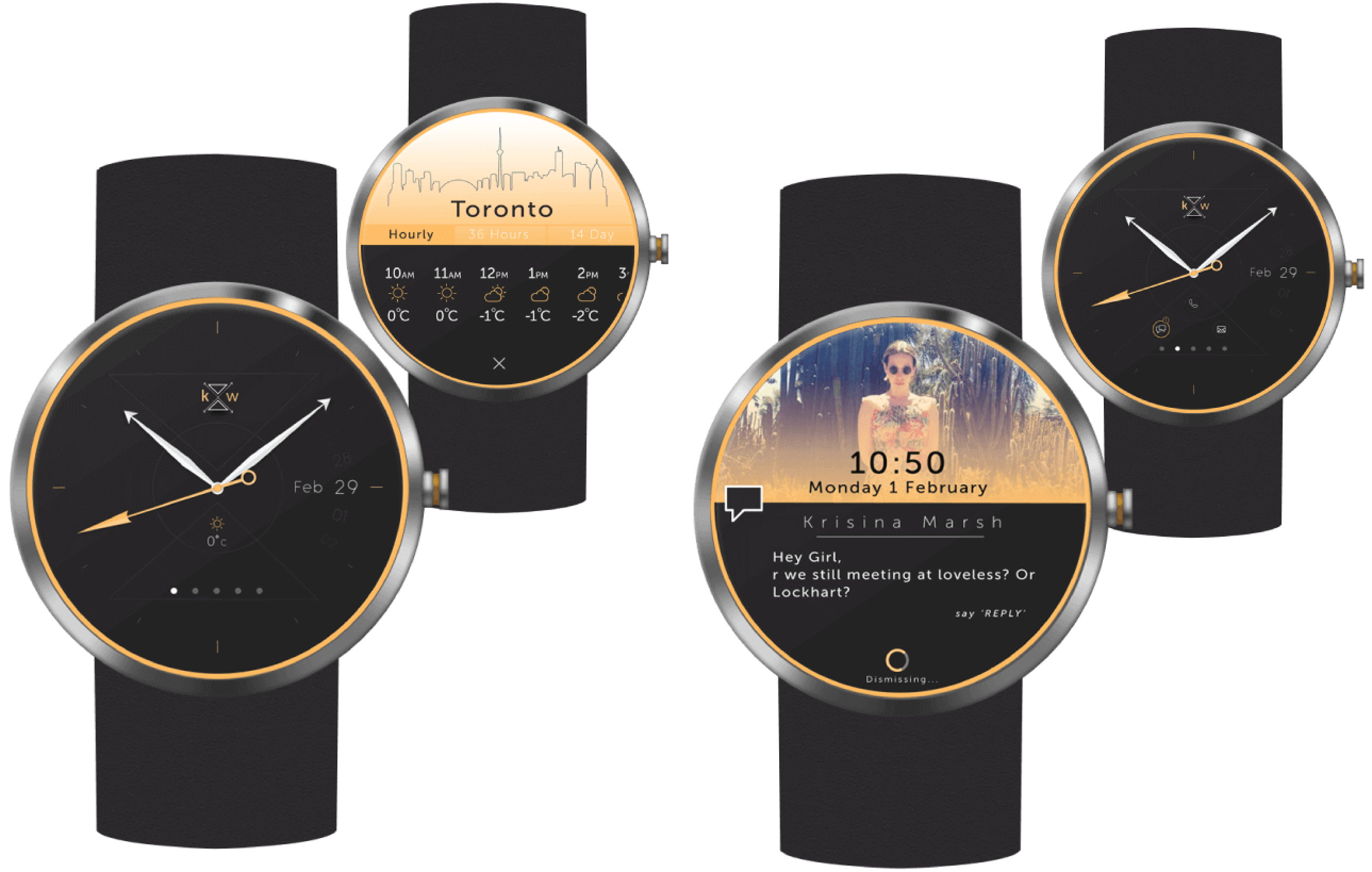 clokwise smartwatch interface