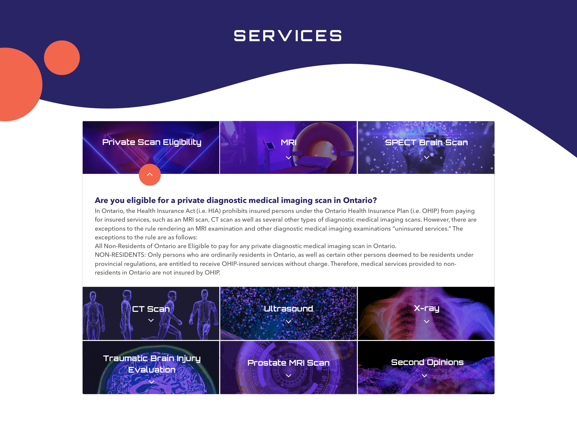 Ilumina service web page