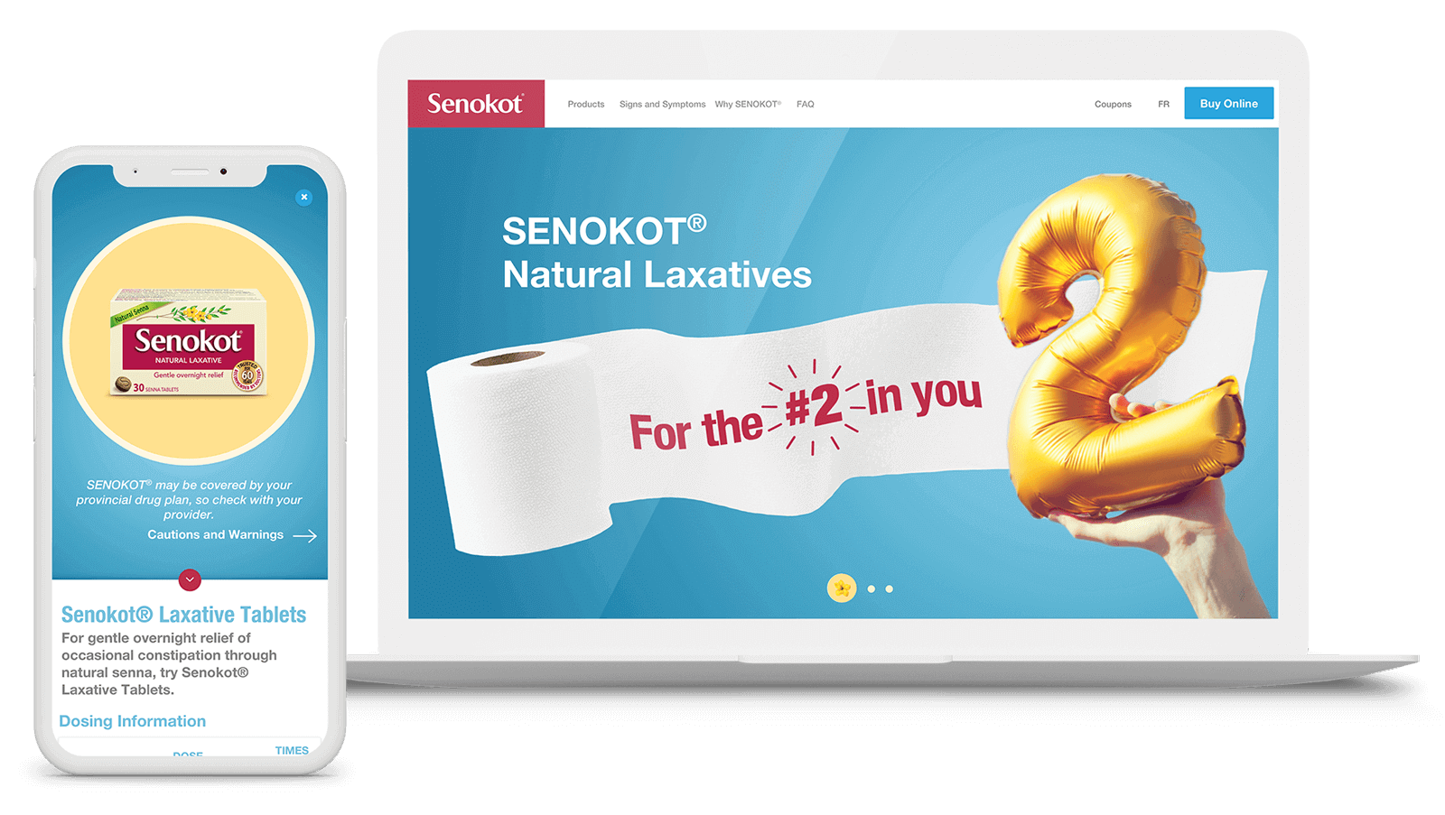 the senokot responsive website